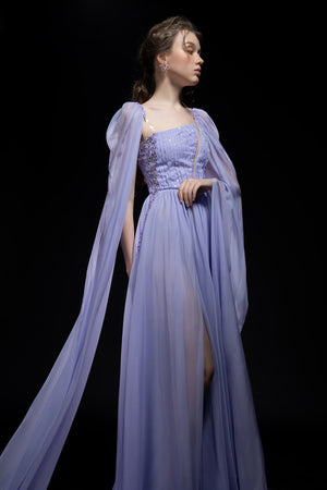 Jane Silk cape dress